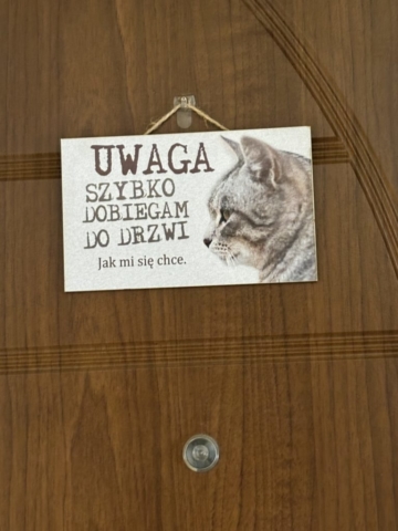 To moje drzwi do mieszkania