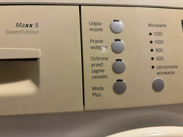 Pralka, której używam od kilku lat i zawsze wciskałam te przyciski ...